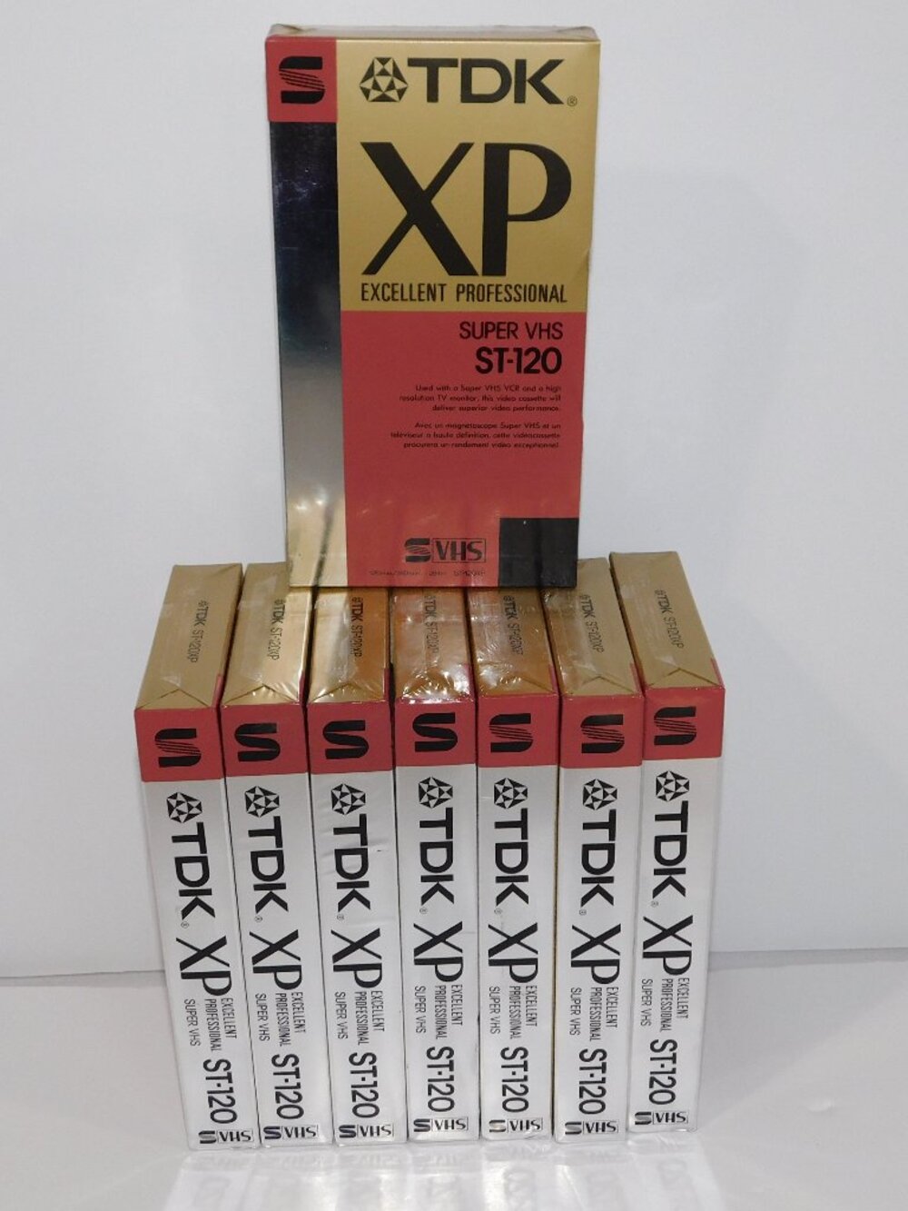 LOT 8 VTG TDK XP Super VHS ST-120 Blank Video Tapes NEW SEALED NOS